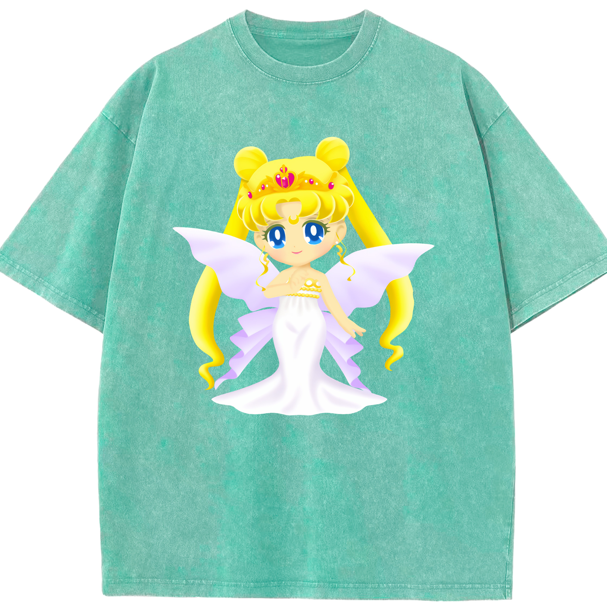 （画像用） 美少女戦士セーラームーン 愛野 美奈子 あいの みなこ Sailor Moon Aino Minako 綿100% ヴィンテージ風 半袖Tシャツ（フロントプリント）